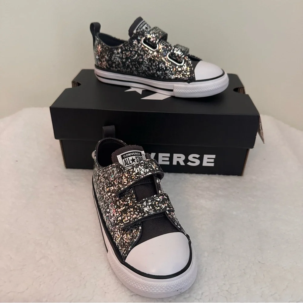 Converse Kids' Glitter Black Sneakers